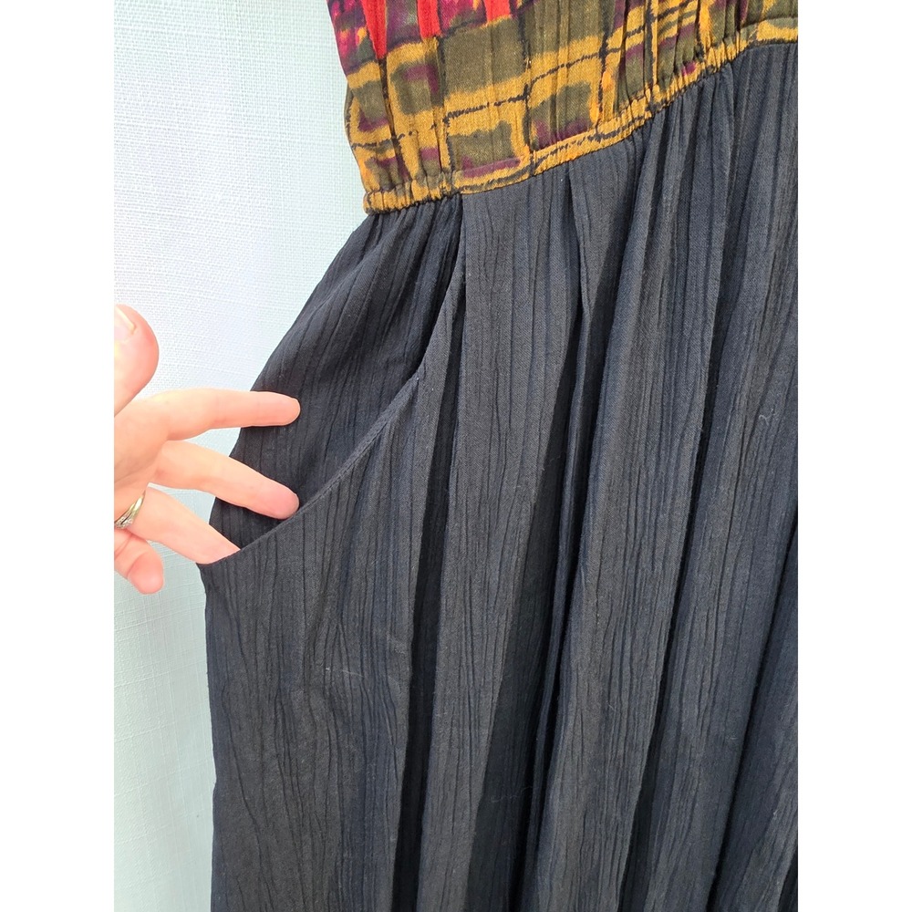 Casual Corner Shirt Dress Womens 10 Whimsigoth Artsy Granola Girl Boho Geometric - Picture 4 of 8